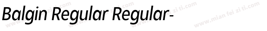 Balgin Regular Regular字体转换